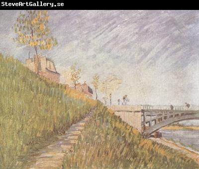 Vincent Van Gogh Banks of the Seine wtih the Pont de Clichy (nn04)